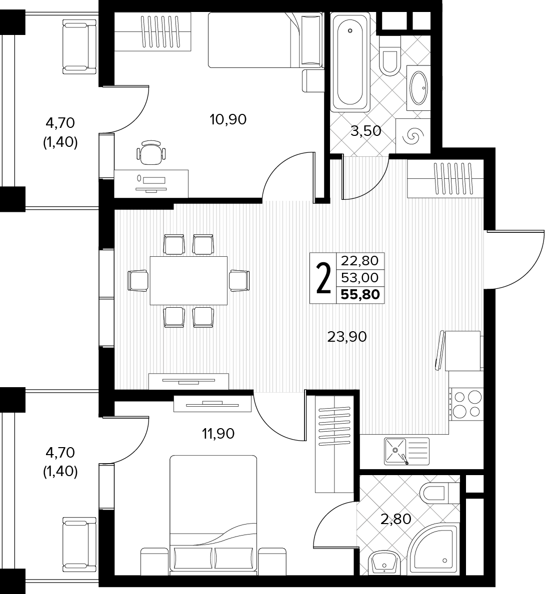 Квартира №55