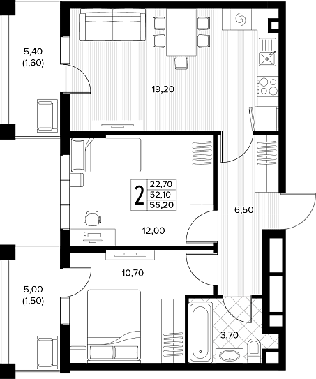 план квартиры 2D