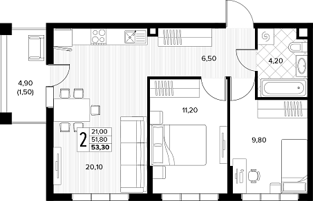 план квартиры 2D